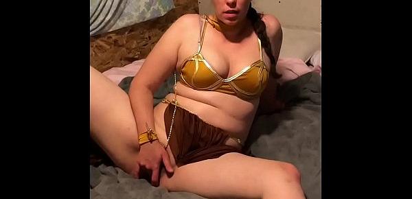  Homemade star wars parody slave leia and han solo hook up at Halloween party